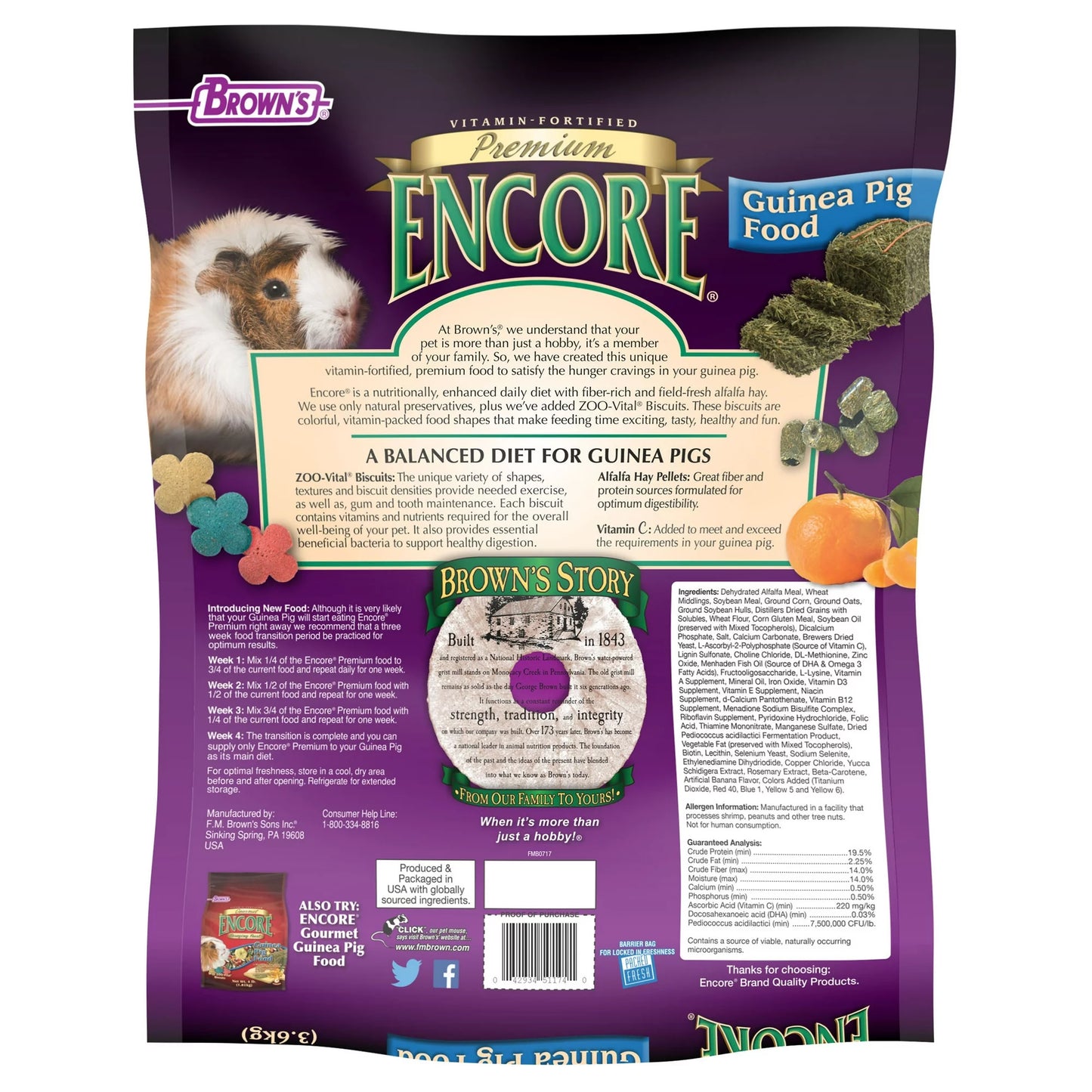ENCORE PREMIUM GUINEA PIG FOOD