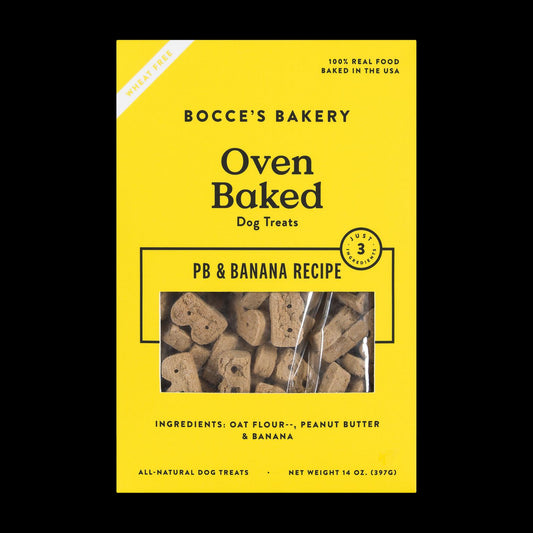 Bocce's Bakery Basic Wheat Free Peanut Butter Banana Treat 14 oz