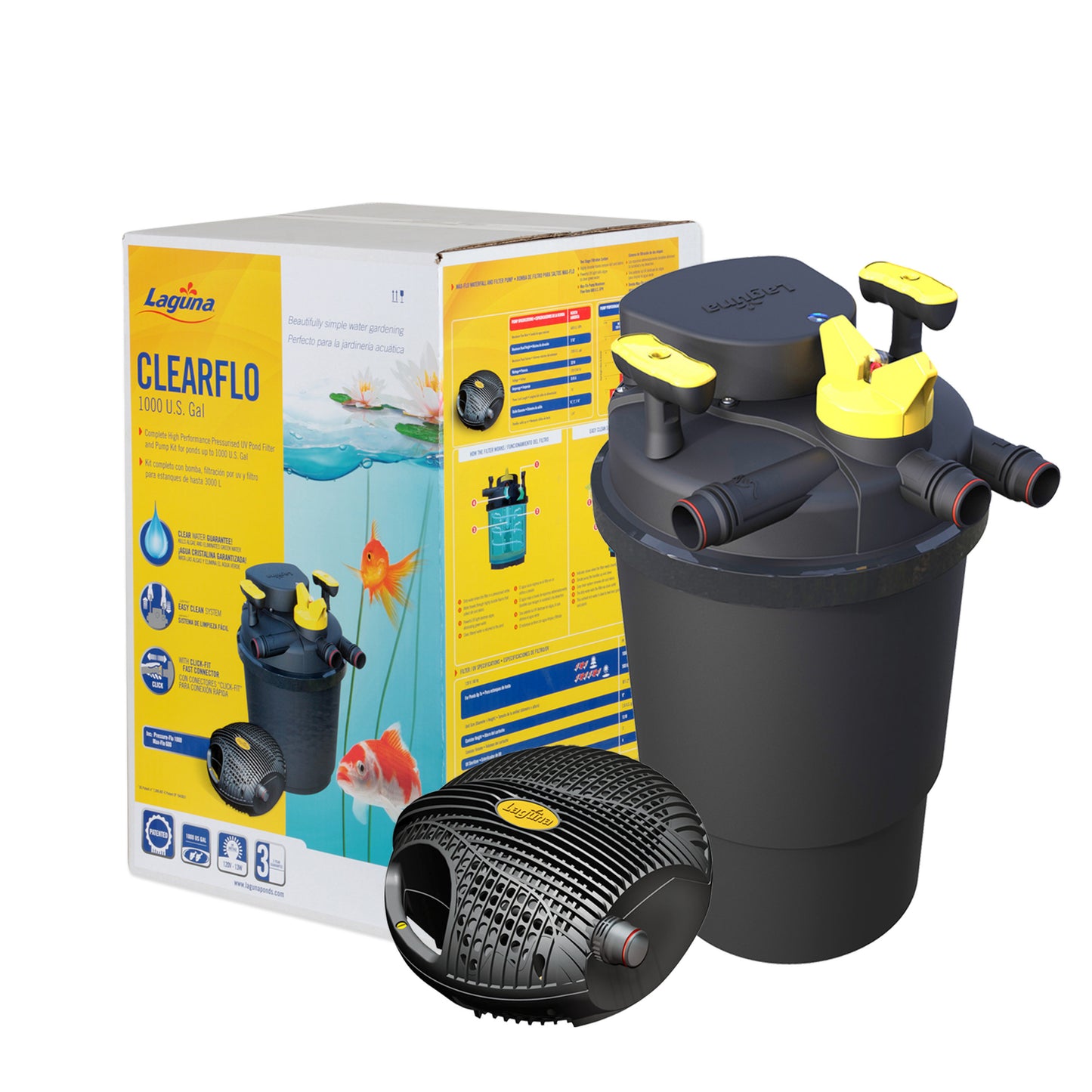 Laguna ClearFlo 1000 Complete Pump, Filter and UV Kit
