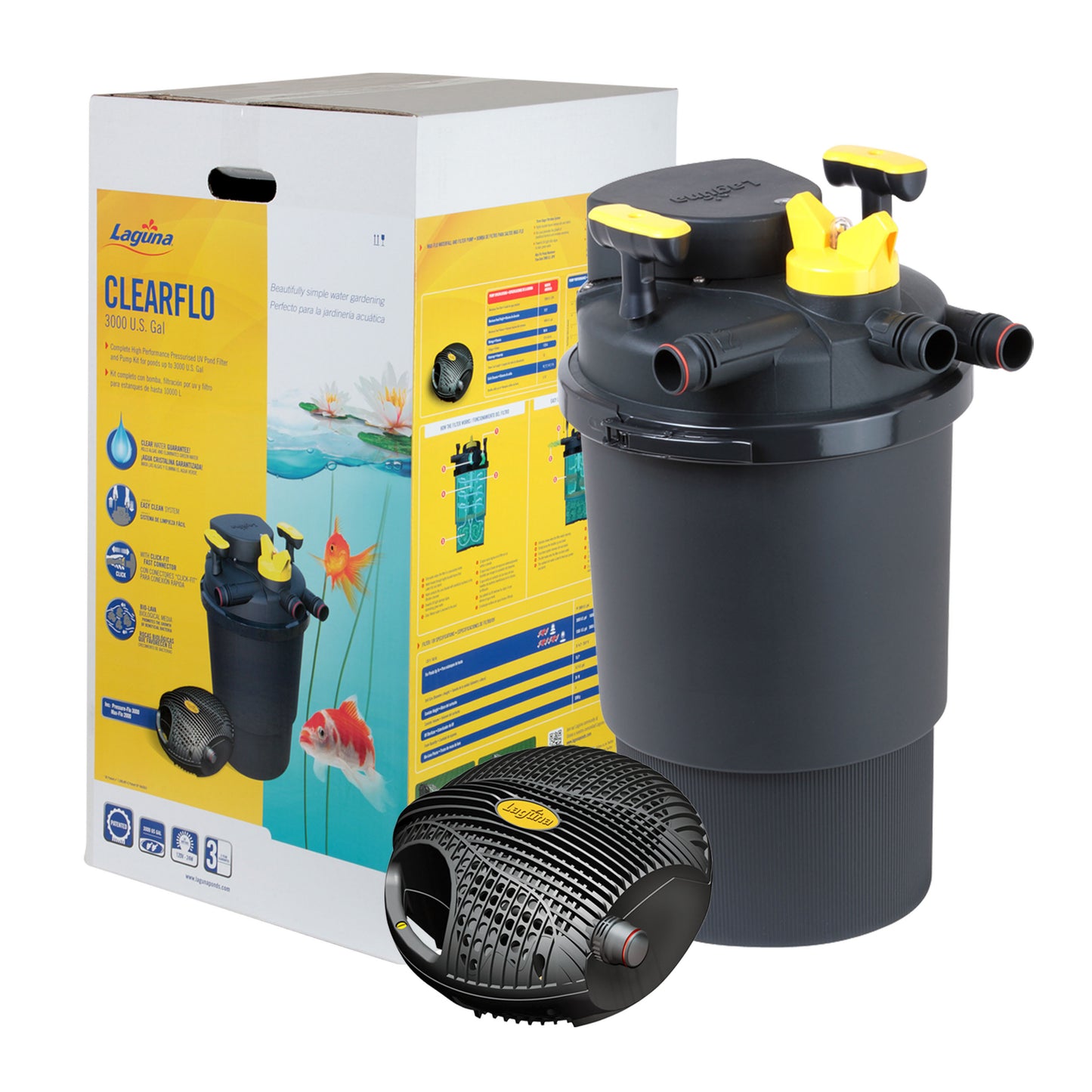 Laguna ClearFlo 3000 Complete Pump, Filter and UV Kit