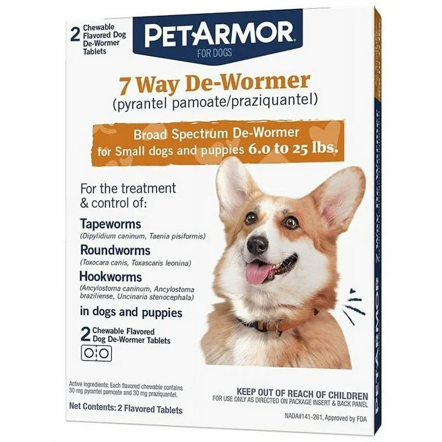 PETARMOR 7 WAY DE-WORMER CHEWABLE DOG