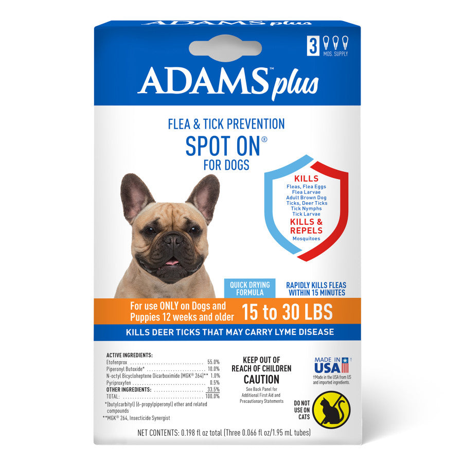 Adams Plus Flea & Tick Prevention Spot On for Dogs
