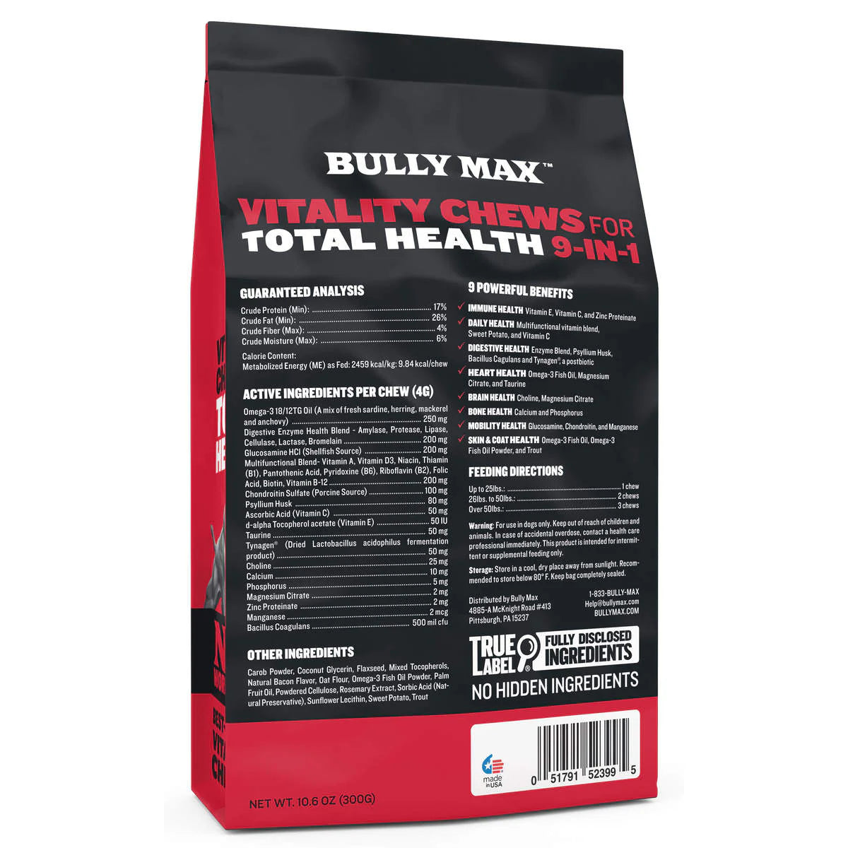 BULLY MAX VITALITY CHEWS FOR IMMUNITY & HEALTH