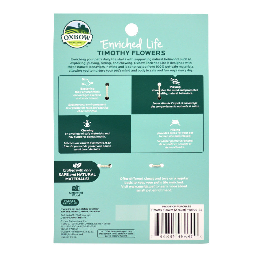 Oxbow Animal Health Enriched Life Timothy Flowers Small Animal Chew