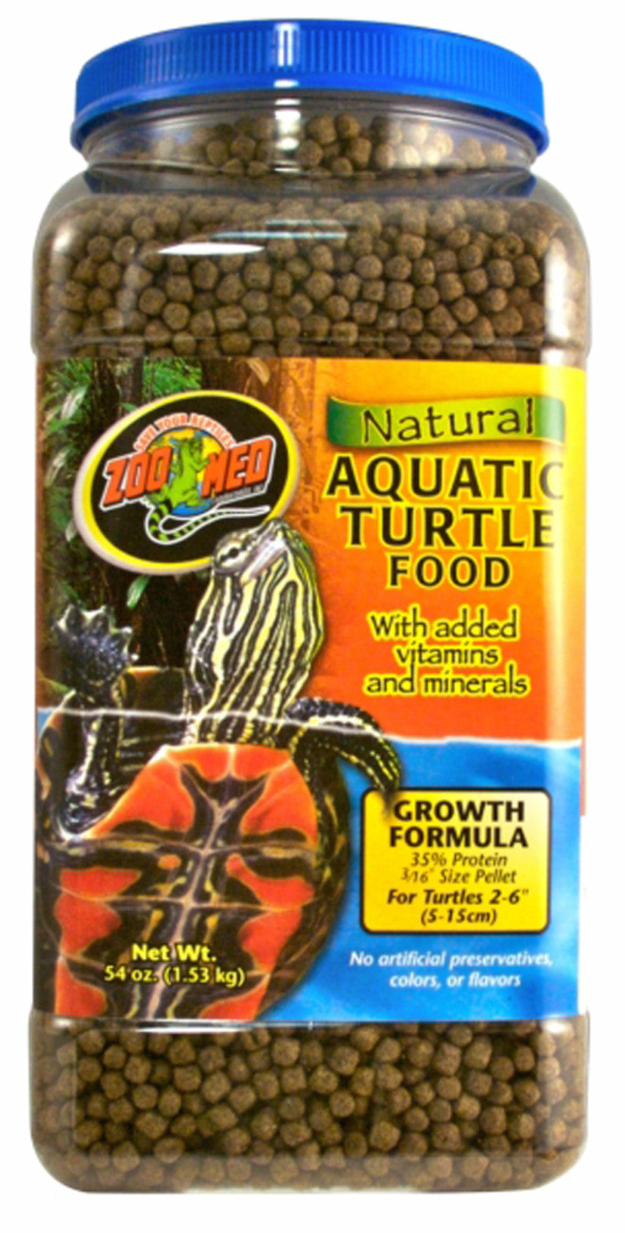 Zoo Med Natural Aquatic Turtle Food Growth Formula Dry Food