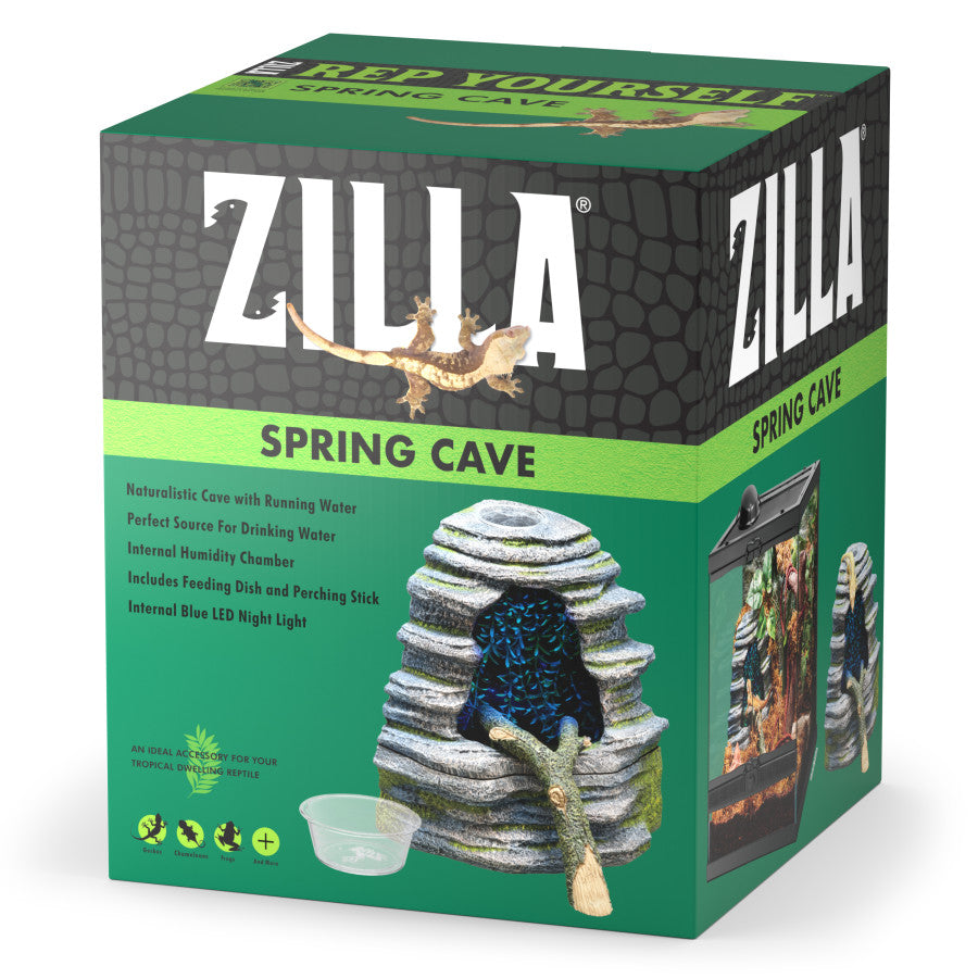 Zilla Spring Cave Décor with Blue LED