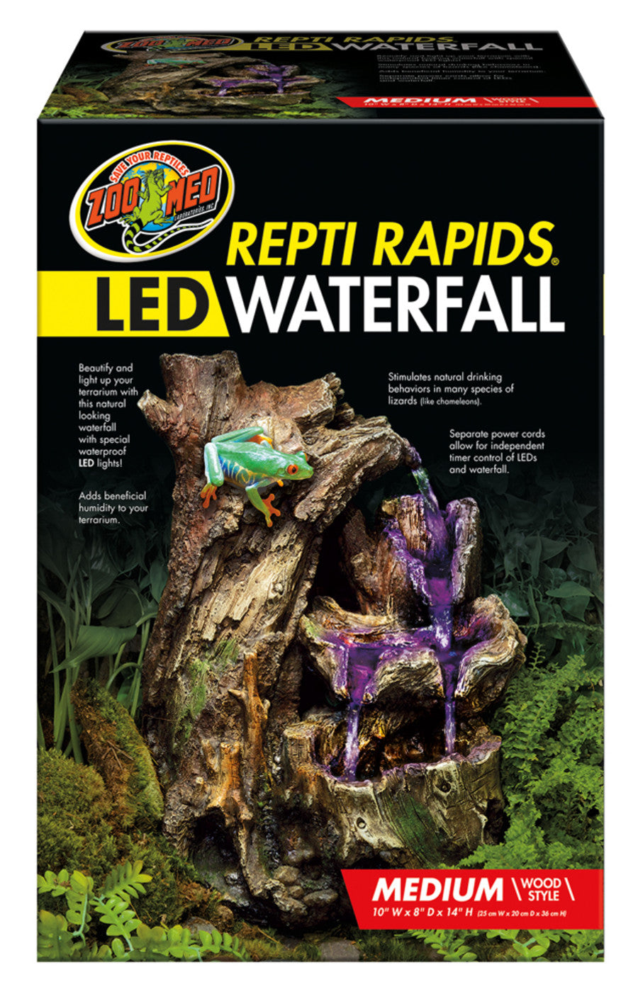 Zoo Med Repti Rapids LED Wood Waterfall