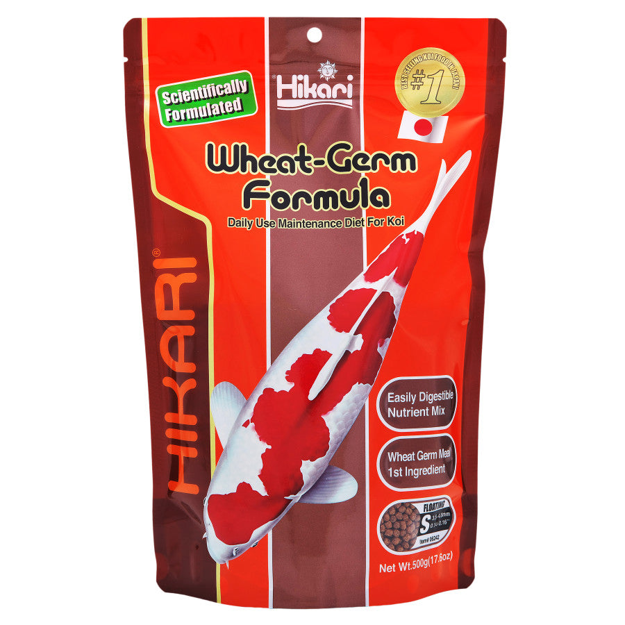 Hikari USA Wheat-Germ Floating Pellet Fish Food for Koi, Goldfish and Other Pond Fishes