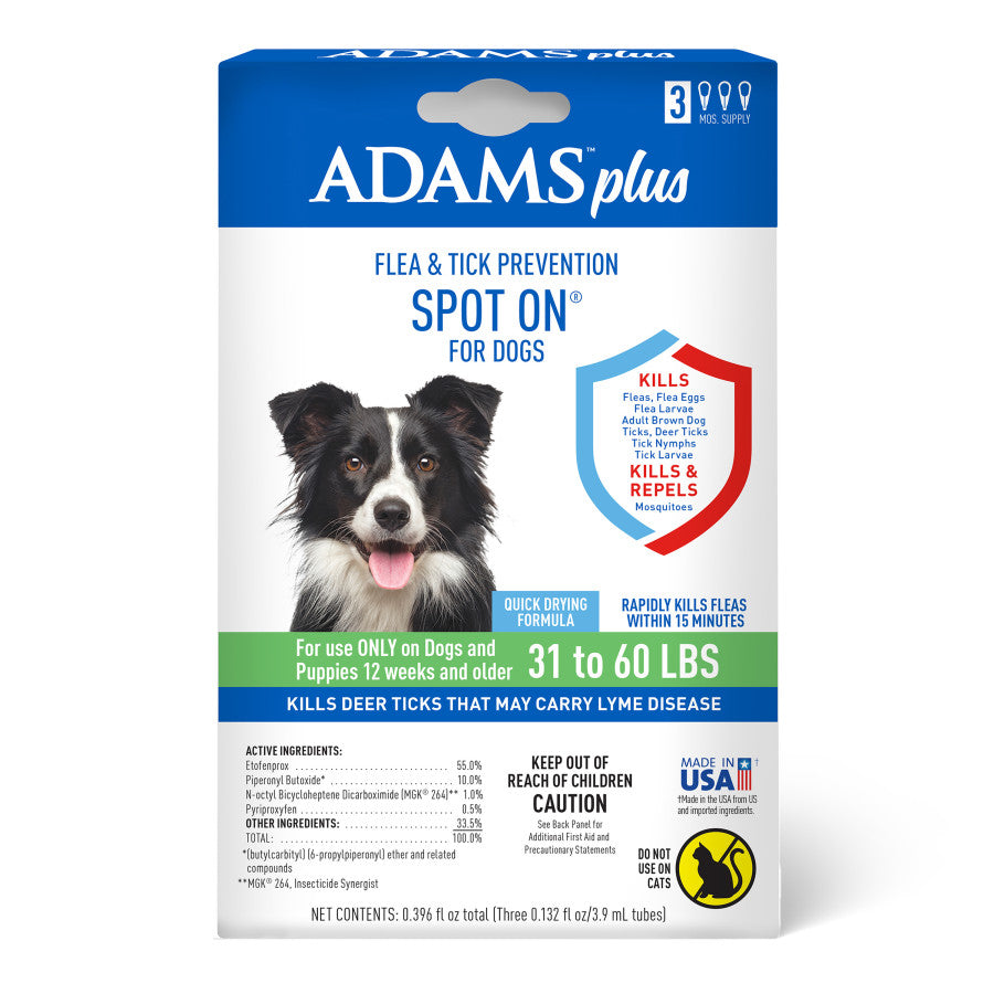Adams Plus Flea & Tick Prevention Spot On for Dogs