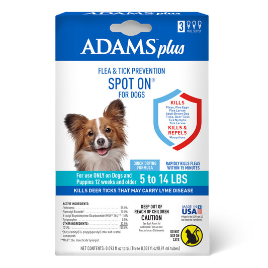 Adams Plus Flea & Tick Prevention Spot On for Dogs
