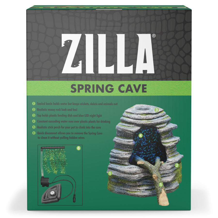 Zilla Spring Cave Décor with Blue LED
