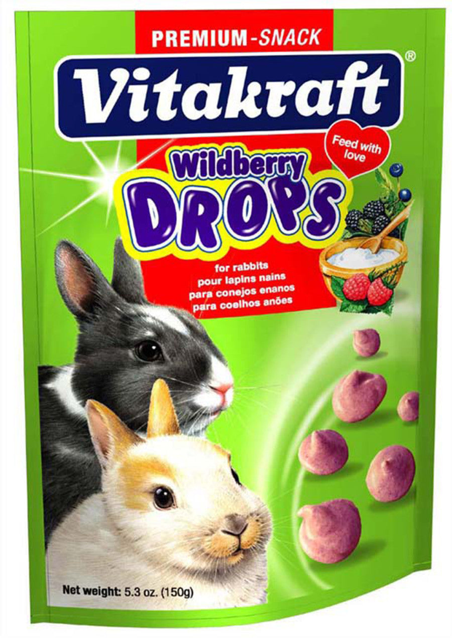 Vitakraft Drops w/Wild Berry Treat for Rabbits