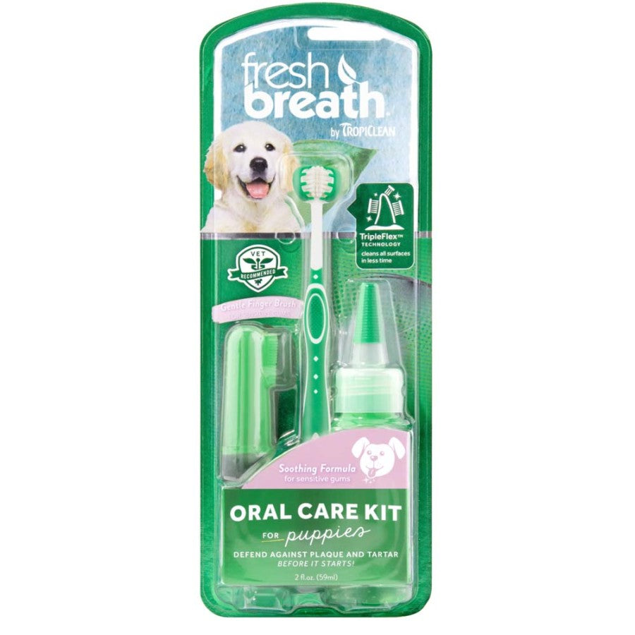 TropiClean Fresh Breath Oral Care Kit for Dogs