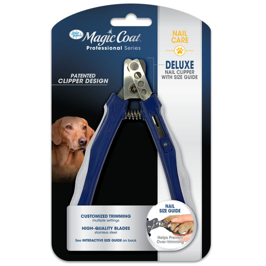 Four Paws Magic Coat® Professional Series Deluxe Dog Nail Clipper with Size Guide
