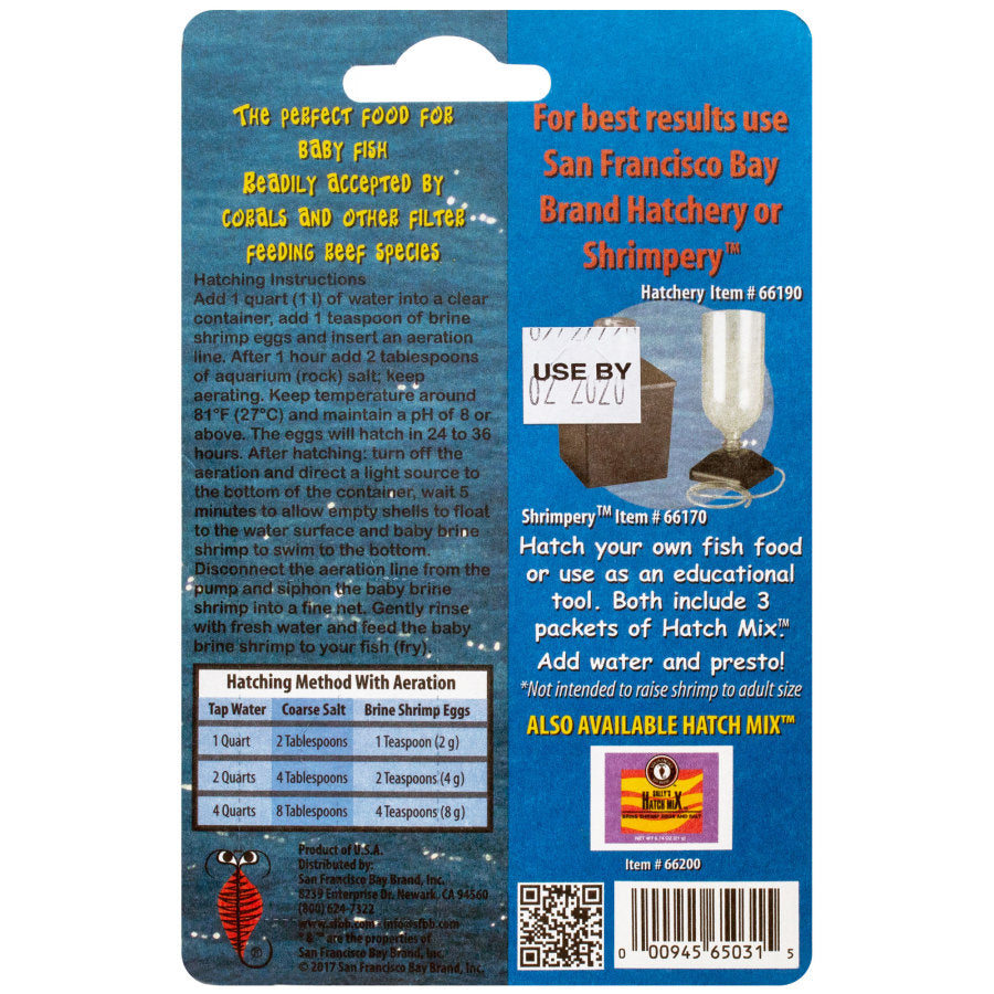 San Francisco Bay Brand Brine Shrimp Eggs Live Fish Food