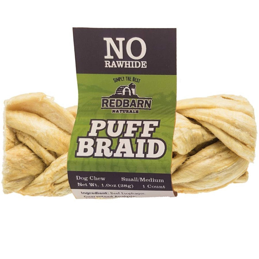 Redbarn Pet Products Puff Braid Dog Treat