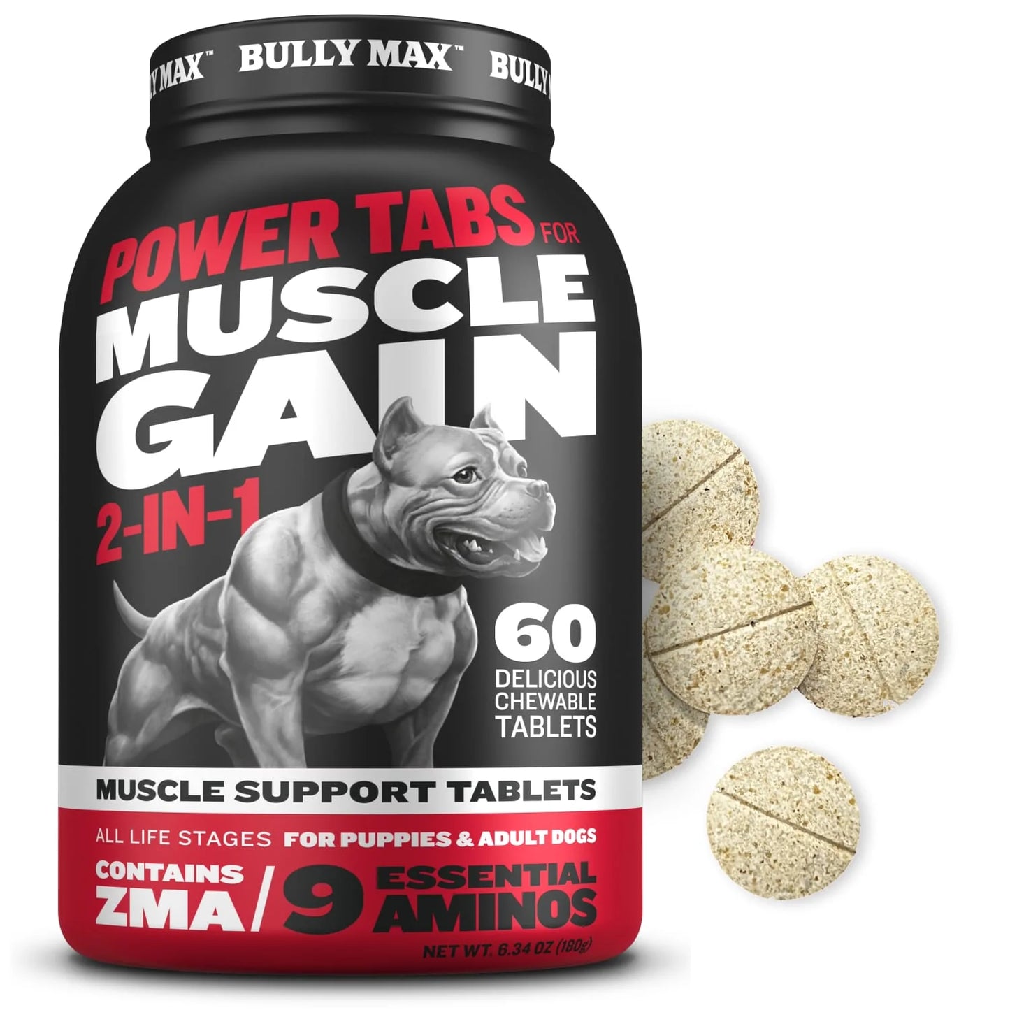 BULLY MAX POWER TABS FOR MUSCLE GAIN