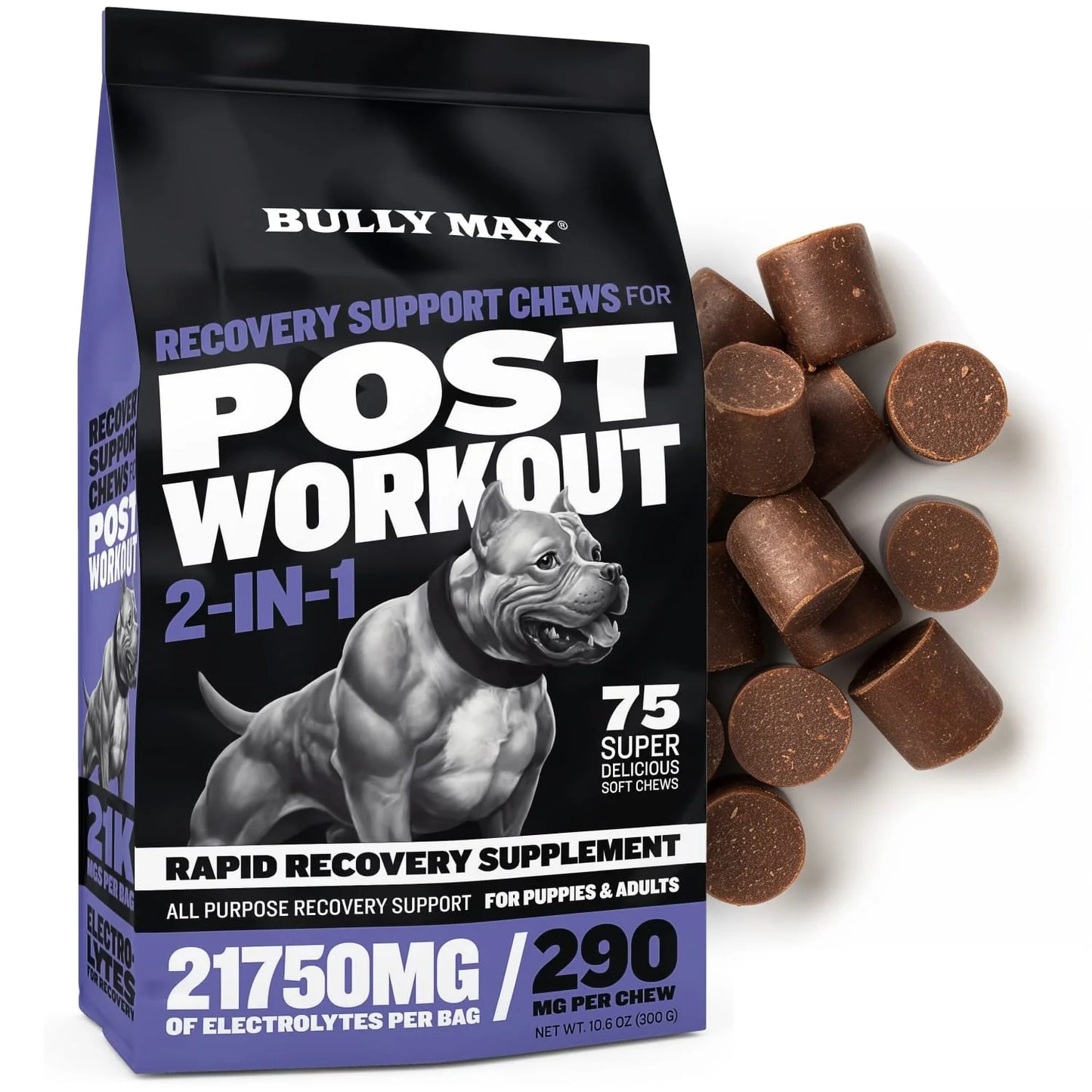 BULLY MAX RECOVERY SUPPORT CHEWS FOR POST WORKOUT