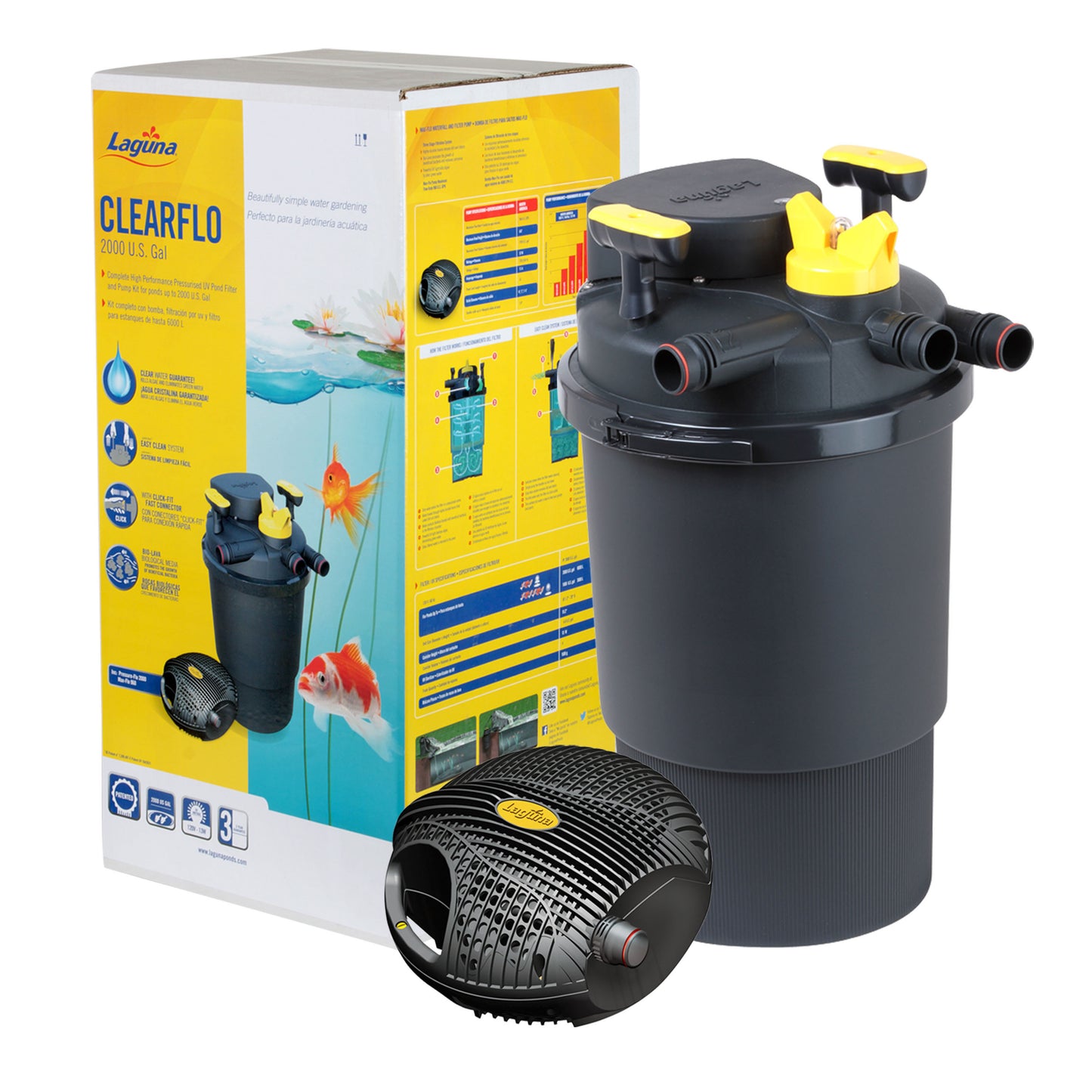 Laguna ClearFlo 2000 Complete Pump, Filter and UV Kit