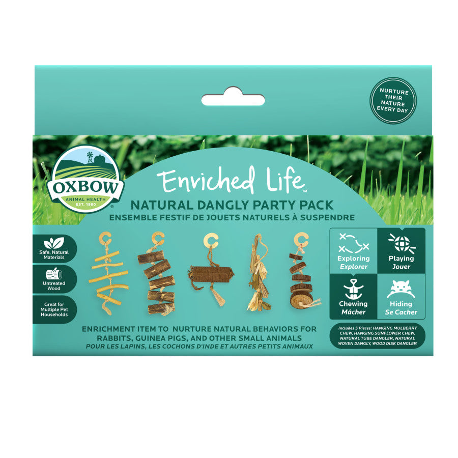 Oxbow Animal Health Enriched Life Natural Dangly Party Pack Small Animal Chew Toy