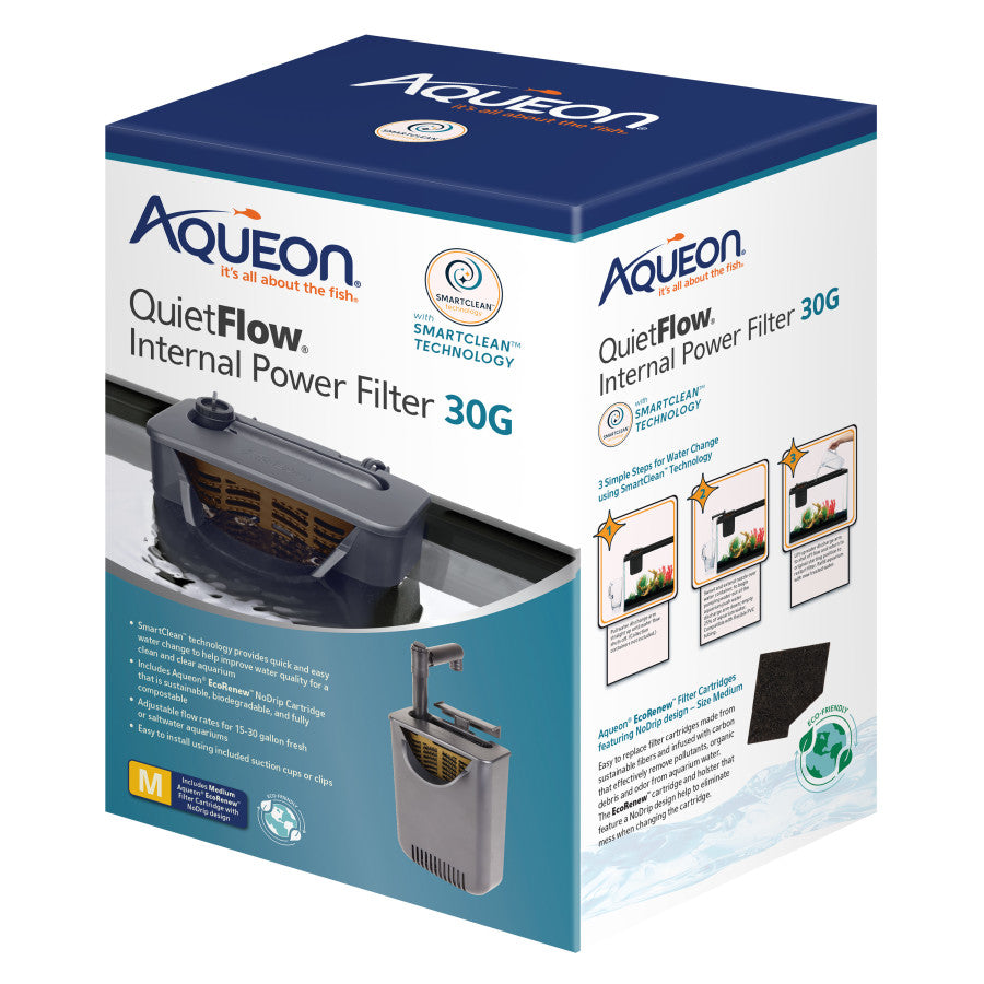 Aqueon QuietFlow® Internal Filter with SmartClean™ Technology