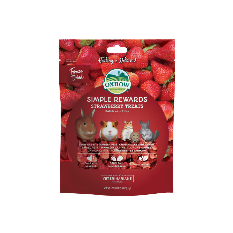 Oxbow Animal Health Simple Rewards Freeze Dried Strawberry Small Animal Treats