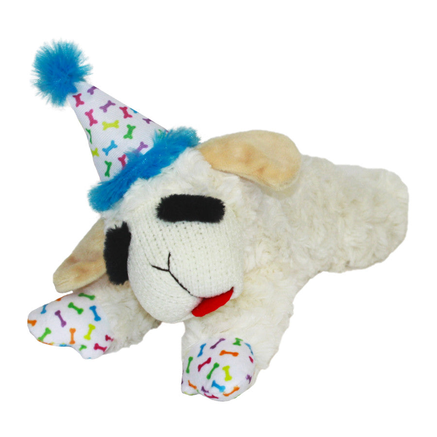 Multipet Lamb Chop w/Birthday Hat Dog Toy