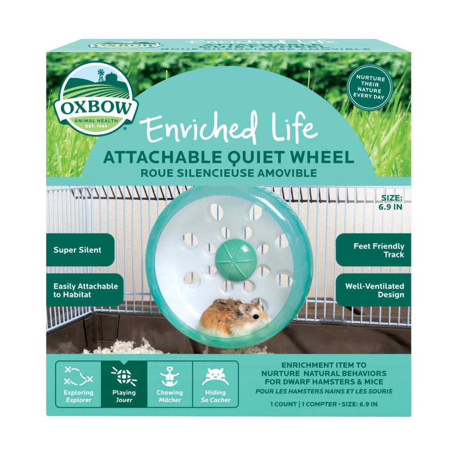 Oxbow Animal Health Enriched Life Attachable Small Animal Quiet Wheel