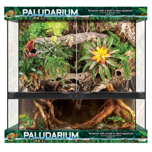 Zoo Med Double Door Paludarium with Built-in Nano Aquarium