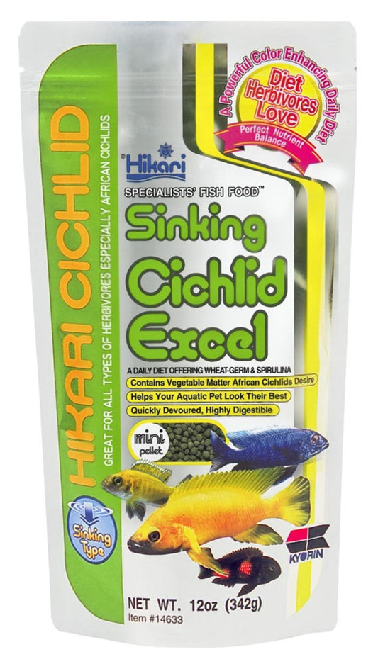 Hikari USA Cichlid Excel Sinking Pellets Fish Food