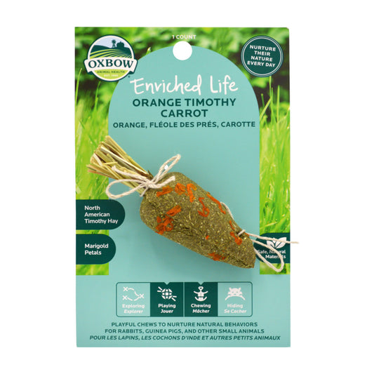 Oxbow Animal Health Enriched Life Timothy Carrot Small Animal Chew Orange