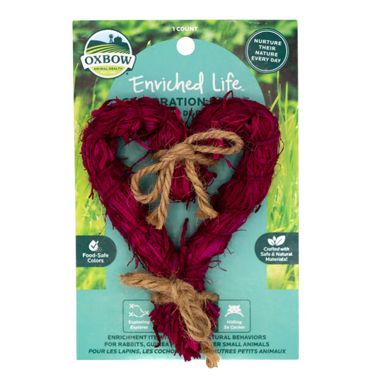 Oxbow Animal Health Enriched Life Celebration Heart Small Animal Chew Toy