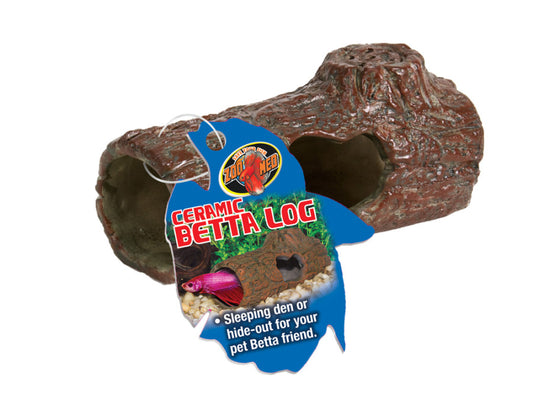 Zoo Med Ceramic Betta Log Aquarium Ornament