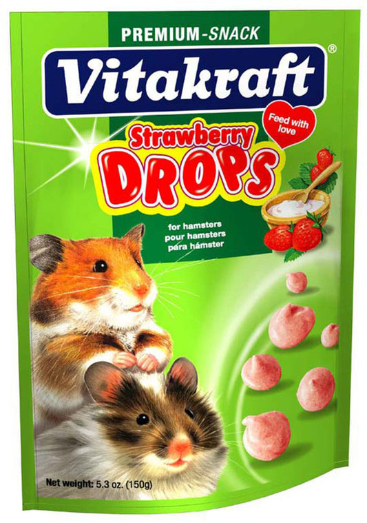 Vitakraft Drops w/Strawberry Treat for Hamsters