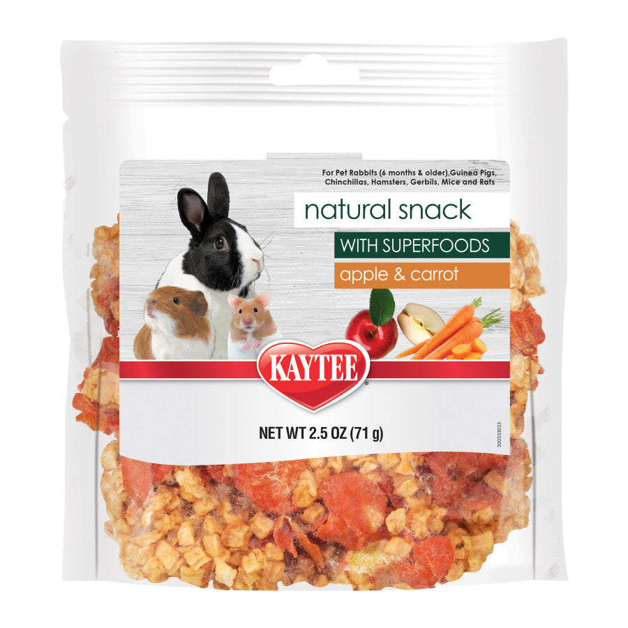 Kaytee Natural Snack with Superfoods Carrot & Apple