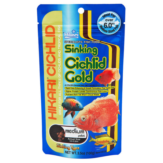 Hikari USA Cichlid Gold Sinking Pellets Fish Food