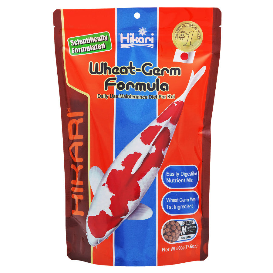 Hikari USA Wheat-Germ Floating Pellet Fish Food for Koi, Goldfish and Other Pond Fishes