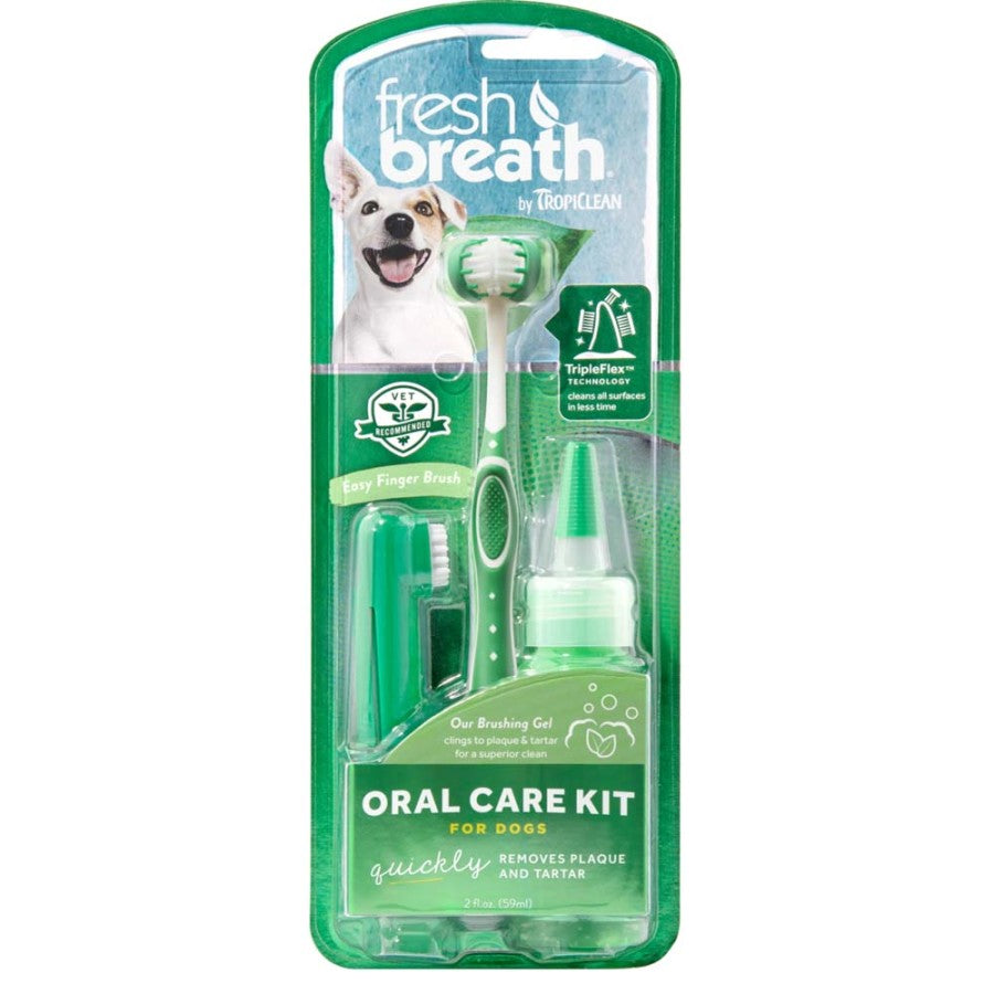 TropiClean Fresh Breath Oral Care Kit for Dogs