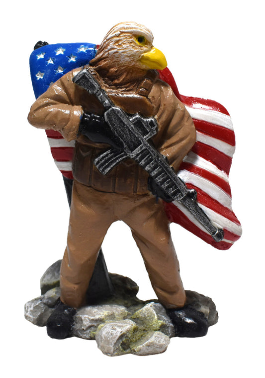 Hikari USA American Hero Series Combat Eagle Resin Ornament