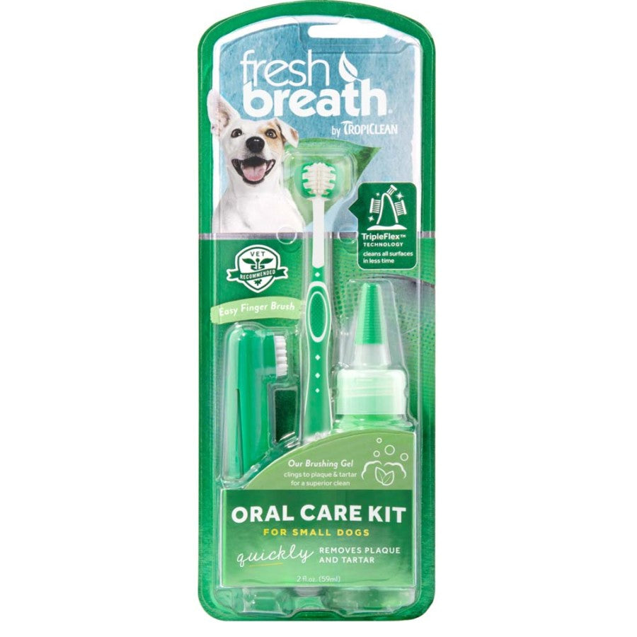 TropiClean Fresh Breath Oral Care Kit for Dogs