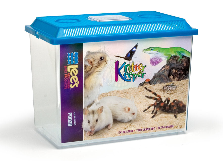 Lee's Aquarium & Pet Products Rectangle Kritter Keeper with Lid Label