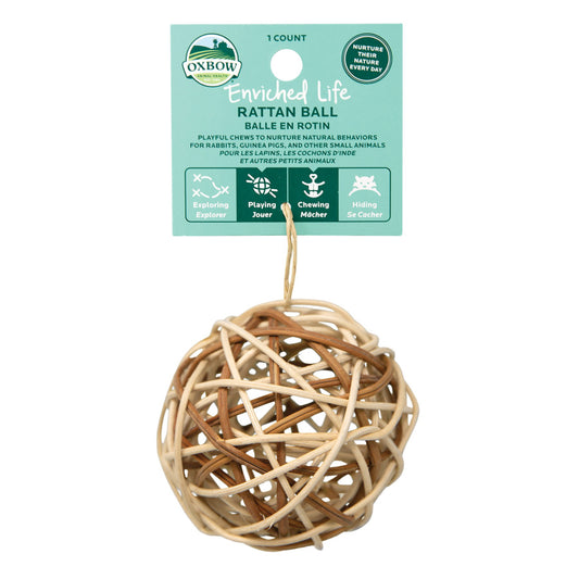 Oxbow Animal Health Enriched Life Rattan Ball Small Animal Toy